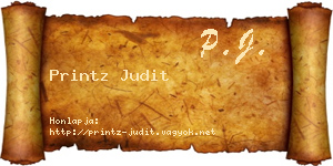 Printz Judit névjegykártya